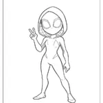 Spider Gwen Coloring Pages Emily Drawing
