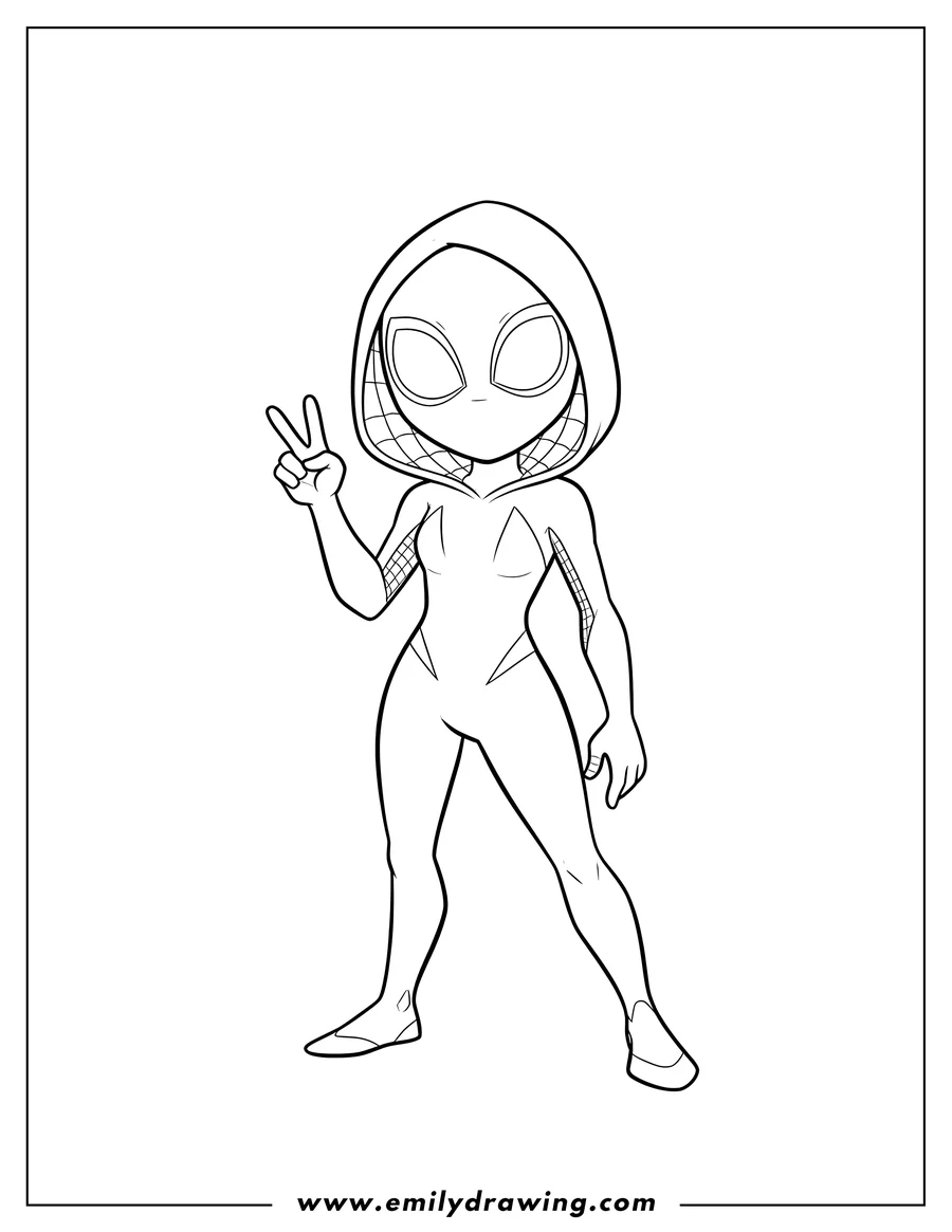 Spider Gwen Coloring Pages Emily Drawing Spider Gwen Coloring Pages Emily Drawing