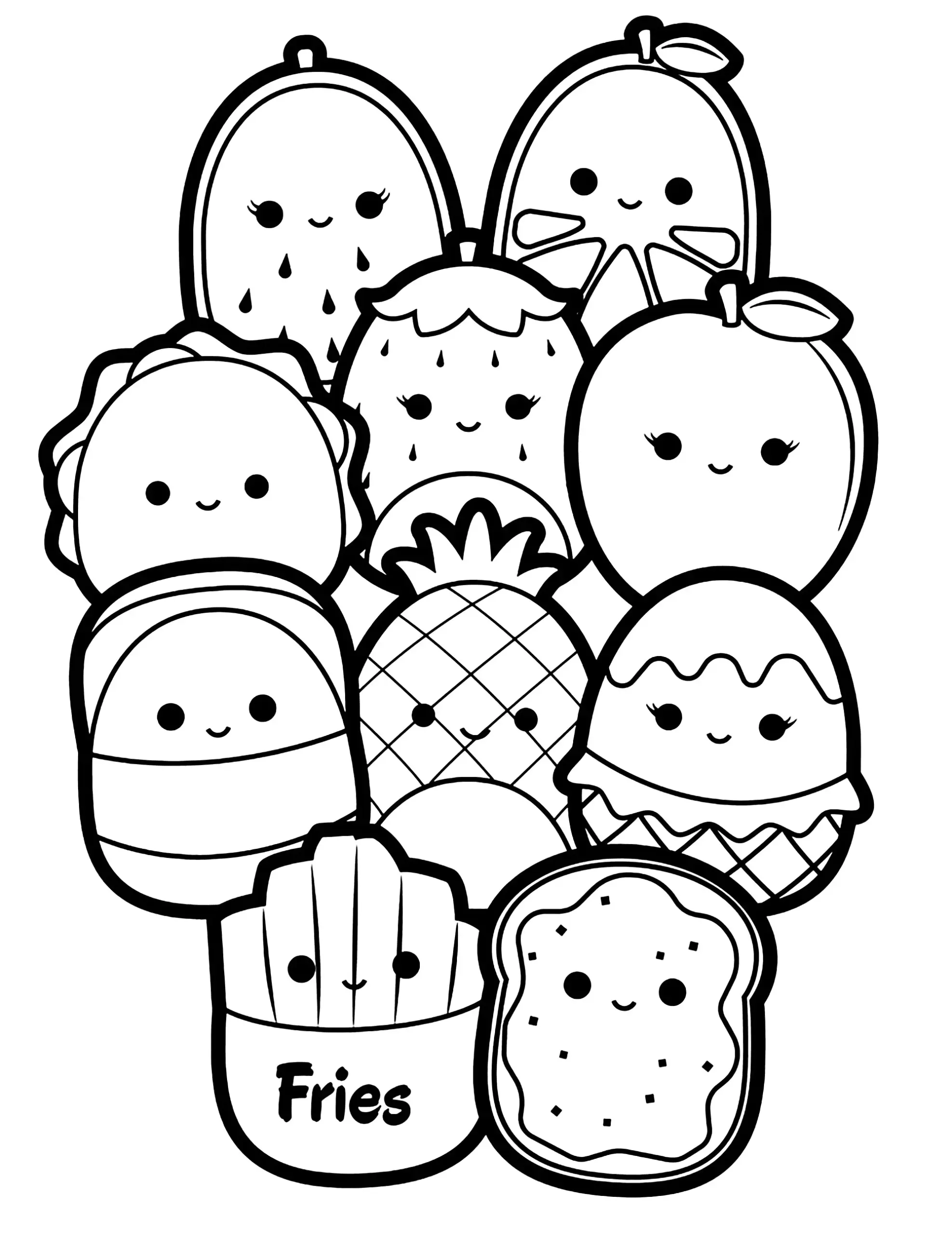 Squishmallow Drawings With Thick Lines Squishmallow Coloring Pages Squishmallow Drawings With Thick Lines Squishmallow Coloring Pages