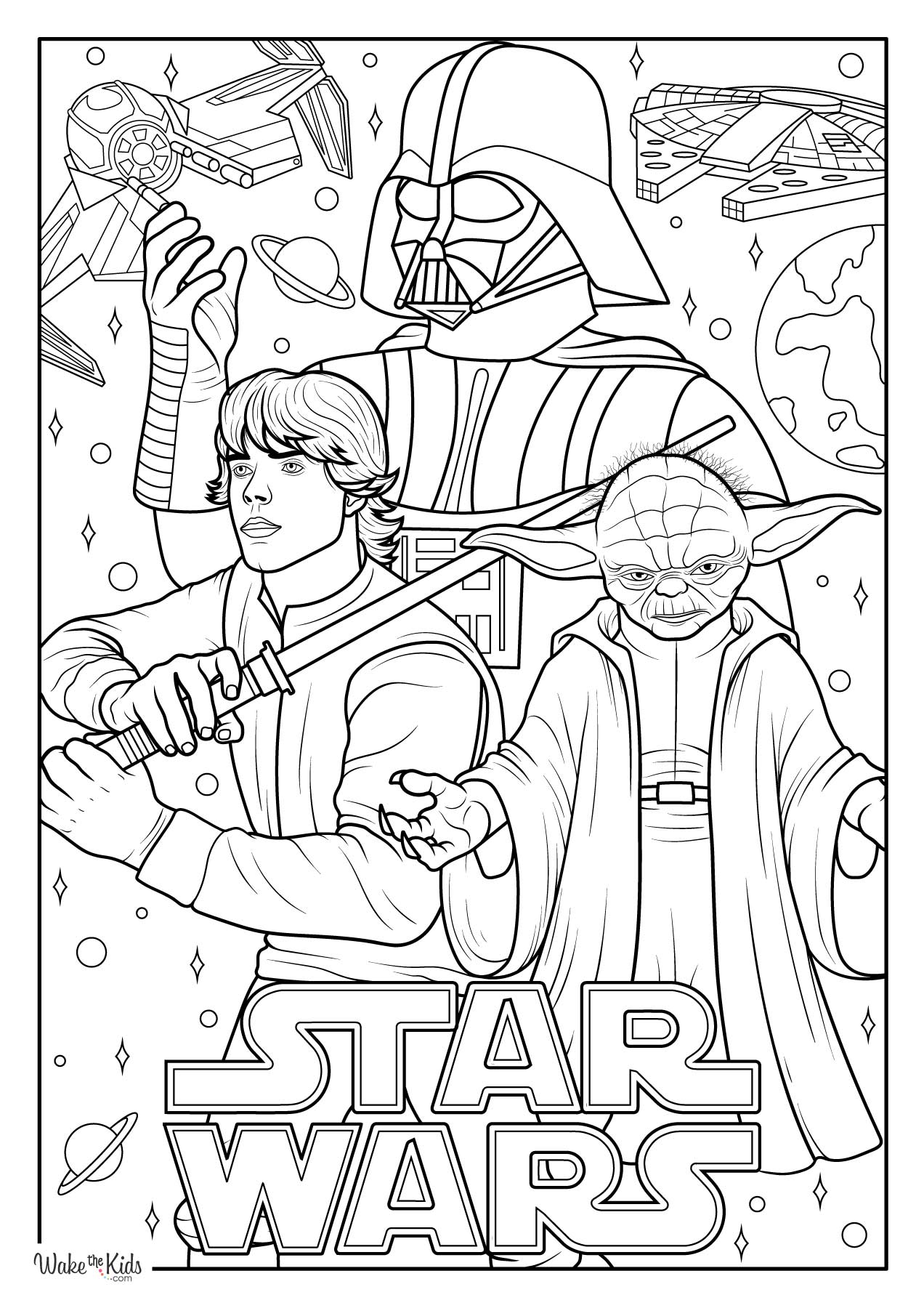 Star Wars Coloring Pages Free Printable PDFs WakeTheKids Star Wars Coloring Pages Free Printable PDFs WakeTheKids