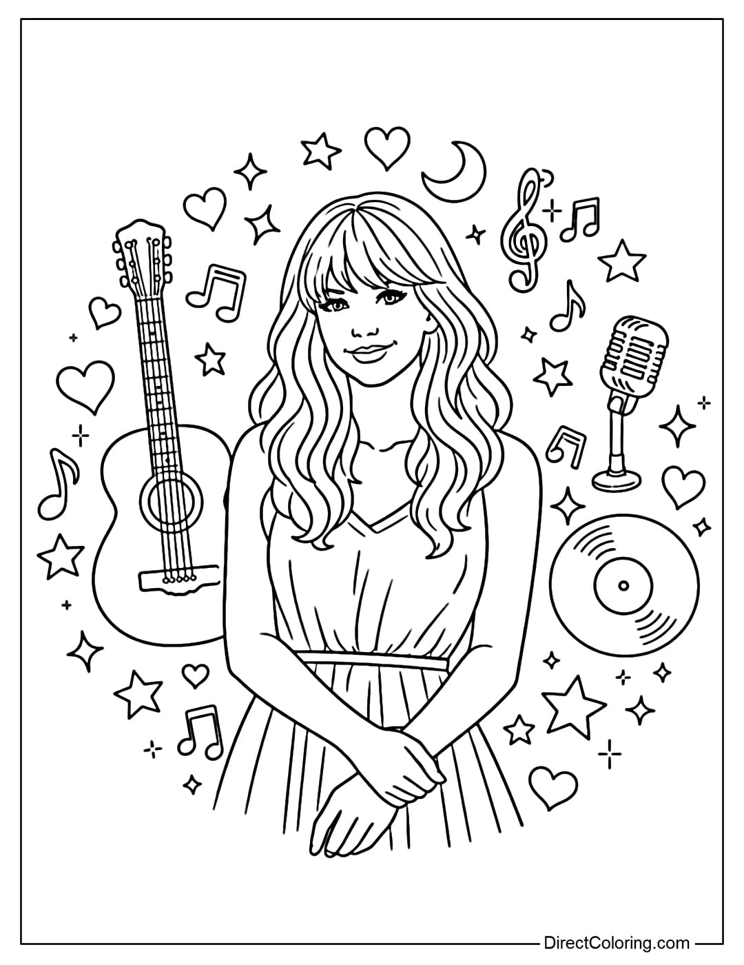 Taylor Swift Coloring Pages Free PDF To Download And Print Taylor Swift Coloring Pages Free PDF To Download And Print
