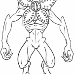 The Demogorgon From Stranger Things Coloring Page Easy Drawing Guides