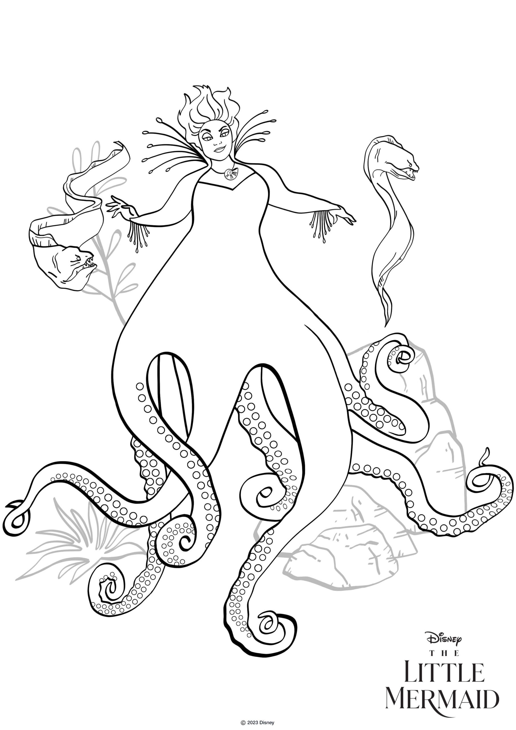 coloring pages for little mermaid