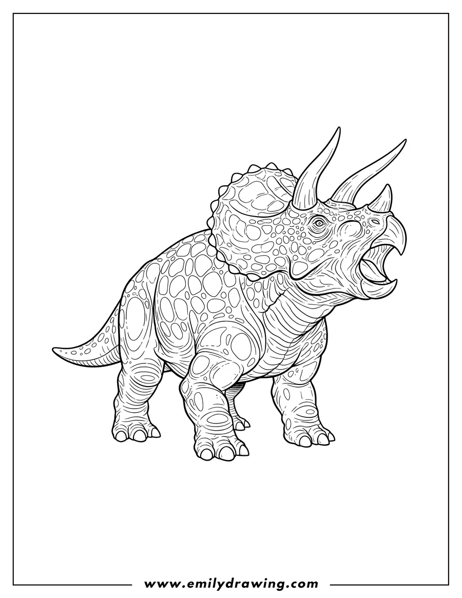 Triceratops Coloring Pages Emily Drawing Triceratops Coloring Pages Emily Drawing
