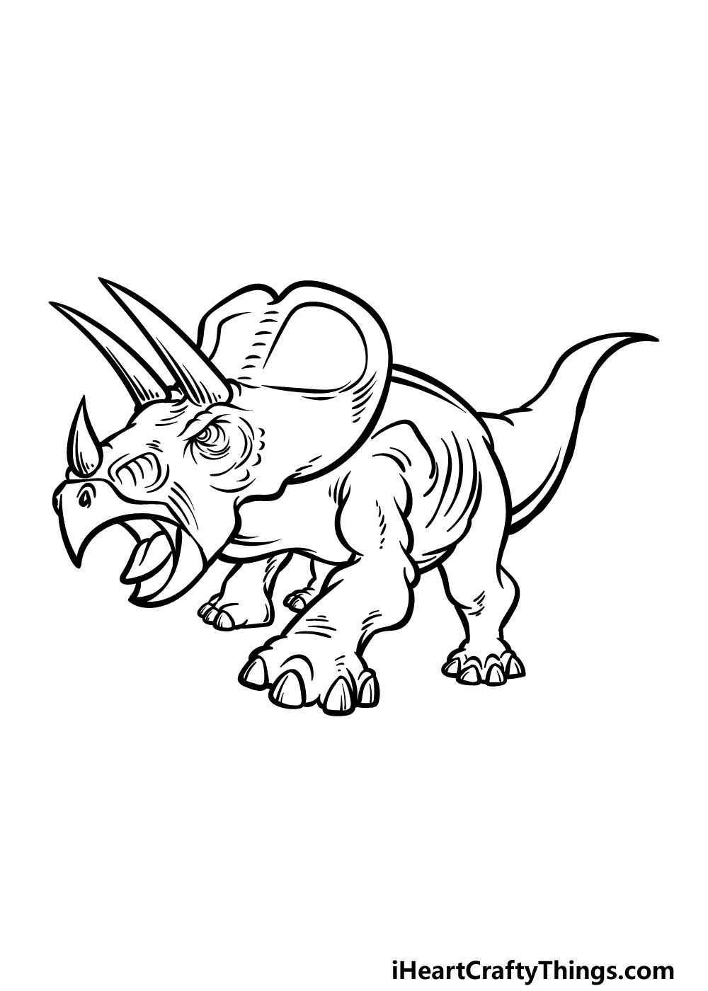 Triceratops Drawing How To Draw A Triceratops Step By Step Triceratops Drawing How To Draw A Triceratops Step By Step