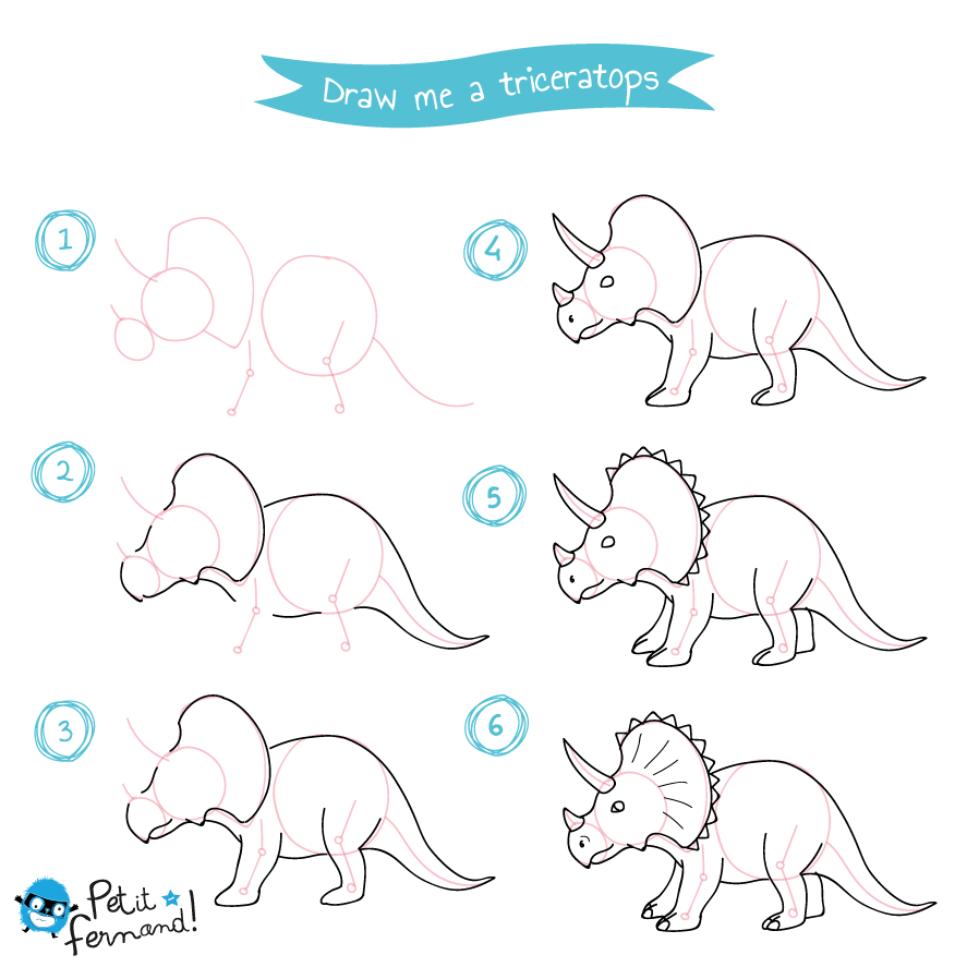 Triceratops Drawing Petit Fernand UK Triceratops Drawing Petit Fernand UK
