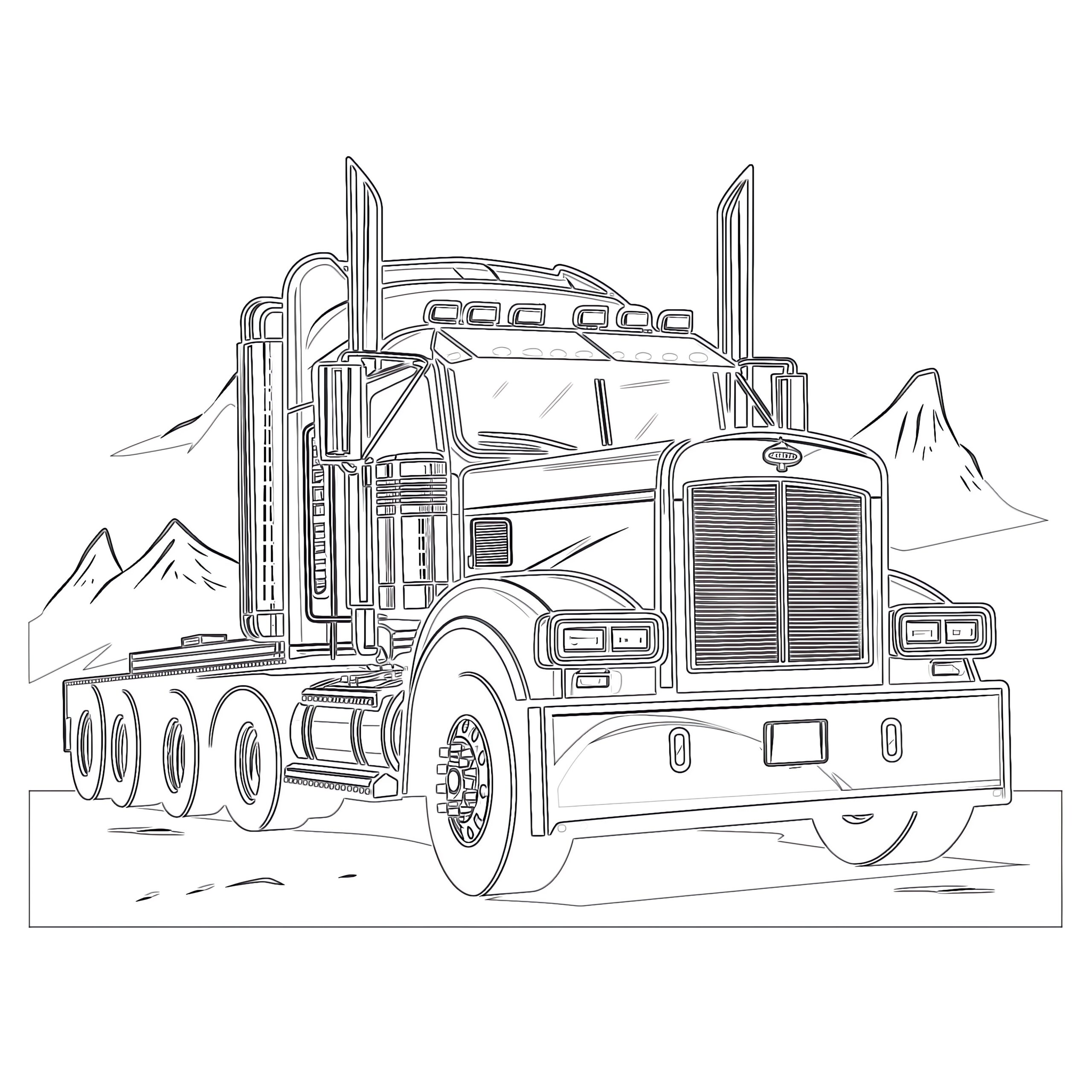 semi truck coloring pages semi truck coloring pages