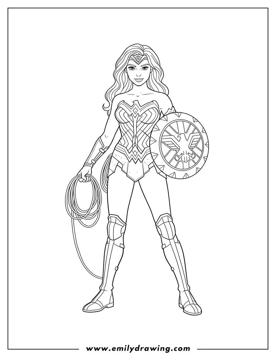 wonder woman coloring page wonder woman coloring page