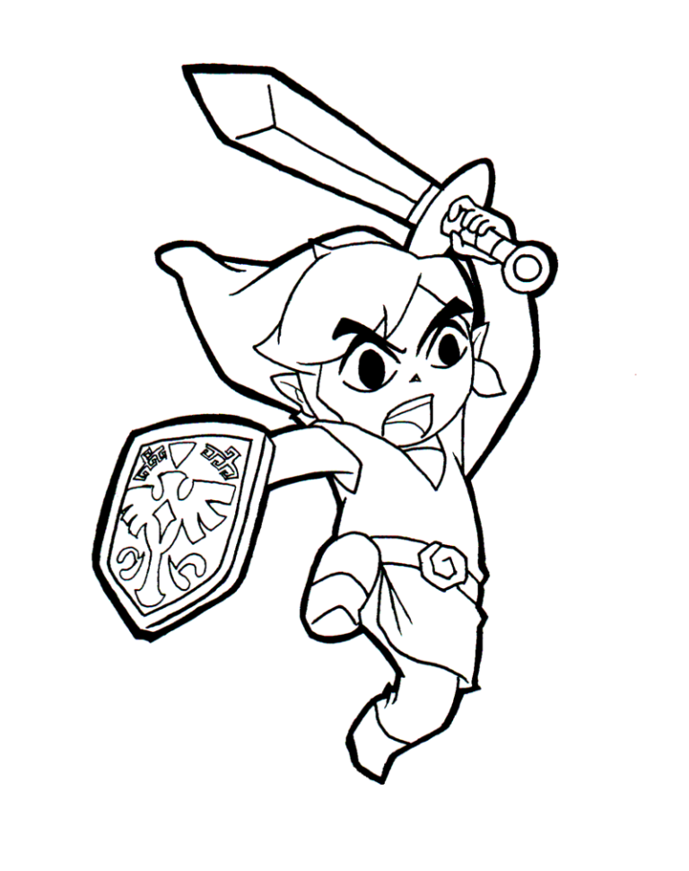 Zelda Coloring Page For Kids Zelda Coloring Pages