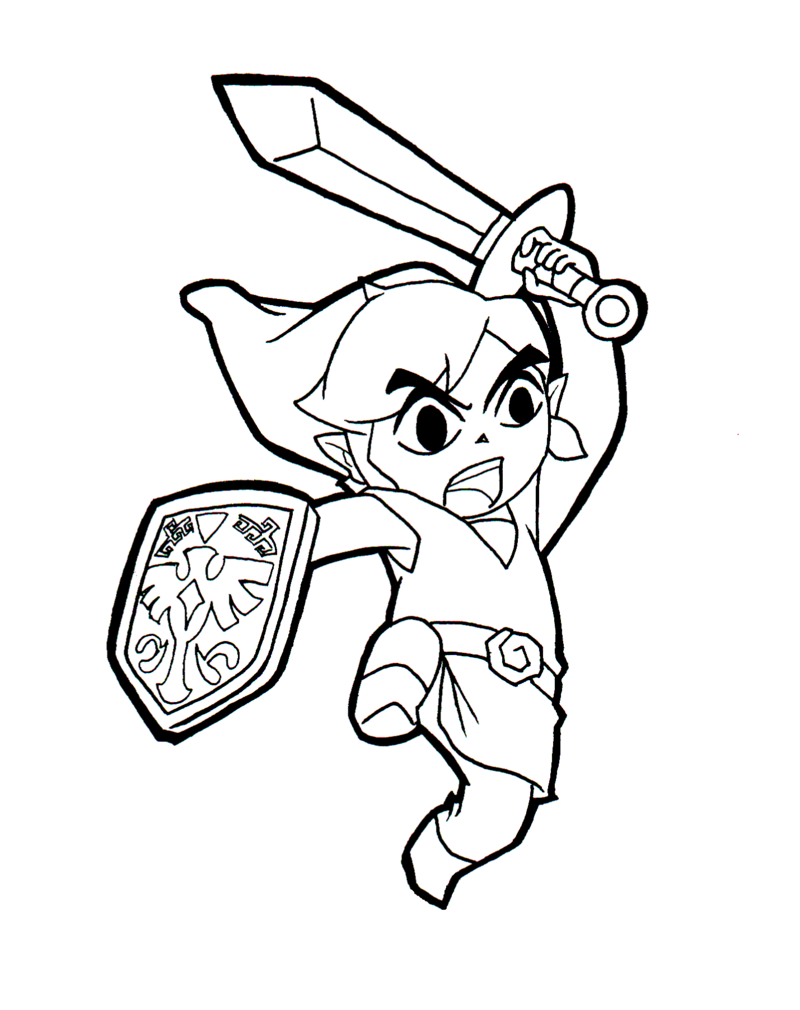 Zelda Coloring Page For Kids Zelda Coloring Pages