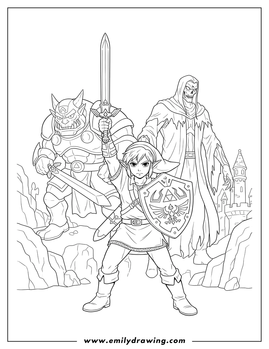 Zelda Coloring Pages Emily Drawing