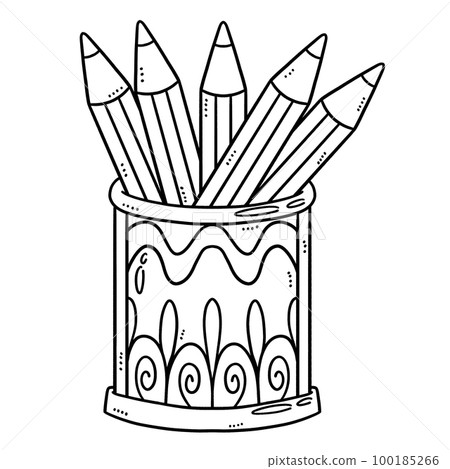 Pages and pencils arranged for coloring gift