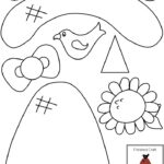 Printable fall craft templates on a craft table