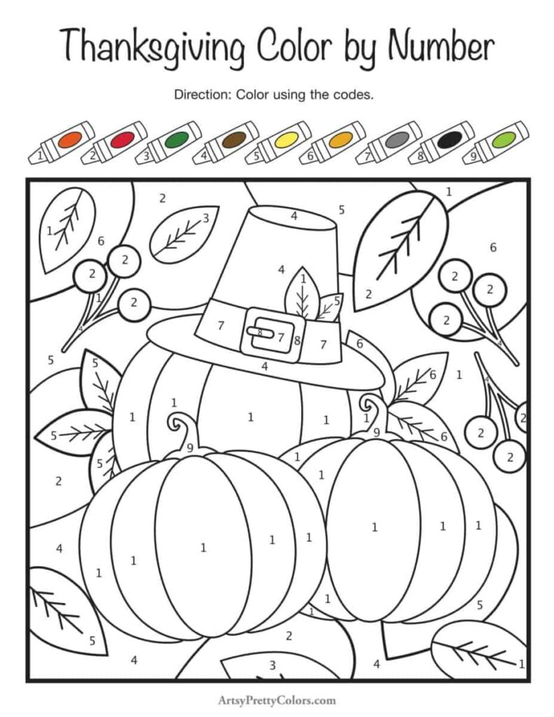 mother and child completing a color-by-number page