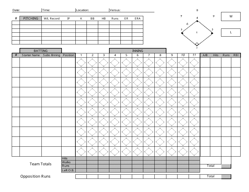 Student recording plate appearances during drill
