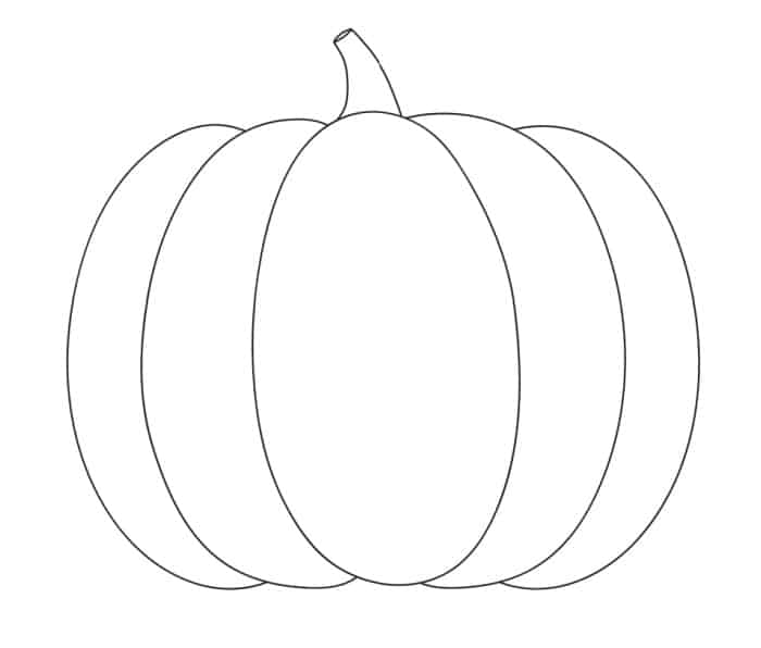 Sketch of geometric pumpkin pattern with leaves