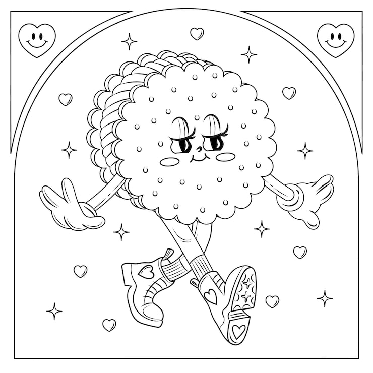 Teacher's desk with completed coloring pages