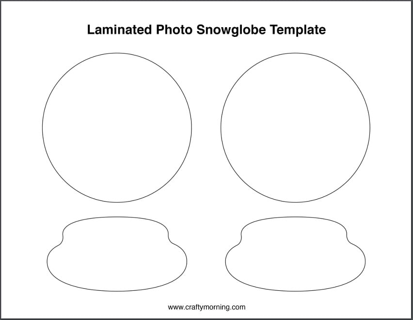 Child arranging snow globe printable cutouts