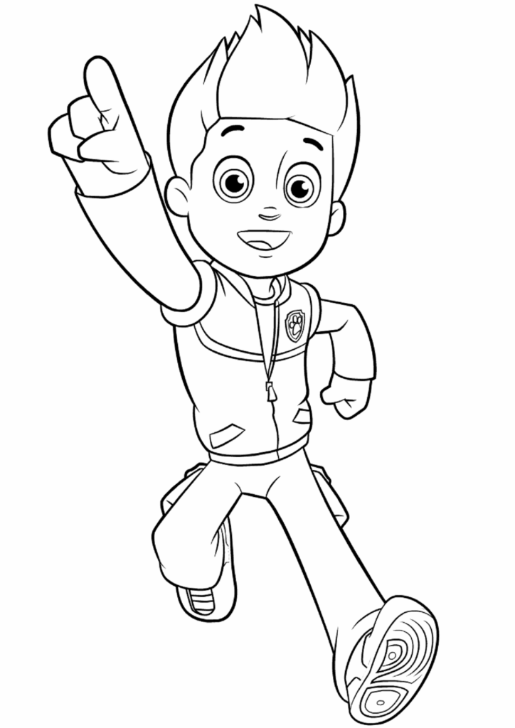 Color swatches arranged beside a Paw Patrol page