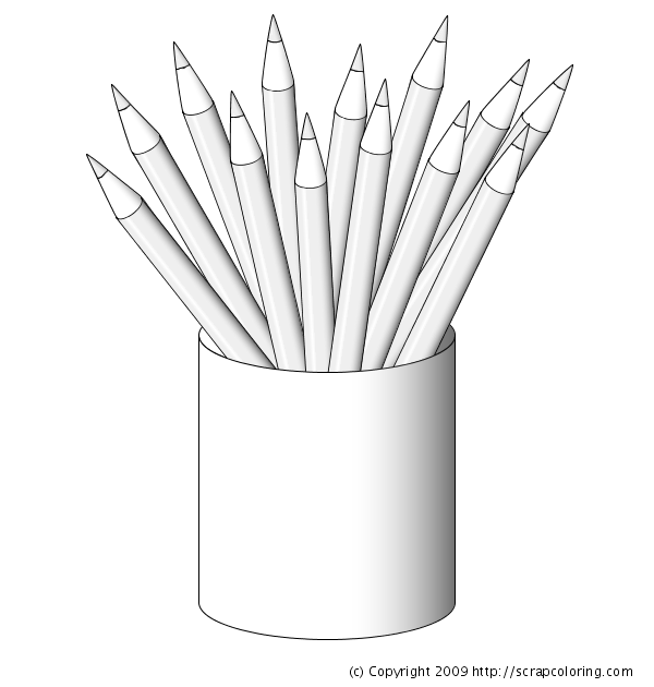 Gift-ready coloring pages with pencils