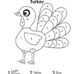 stack of Thanksgiving color by number printable pages